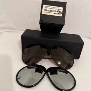 Porsche Design Black Aviator Sunglasses